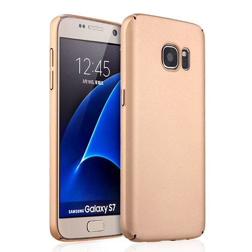 Hard Rigid Plastic Matte Finish Case for Samsung Galaxy S7 G930F G930FD Gold