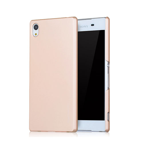 Hard Rigid Plastic Matte Finish Case for Sony Xperia Z3+ Plus Gold