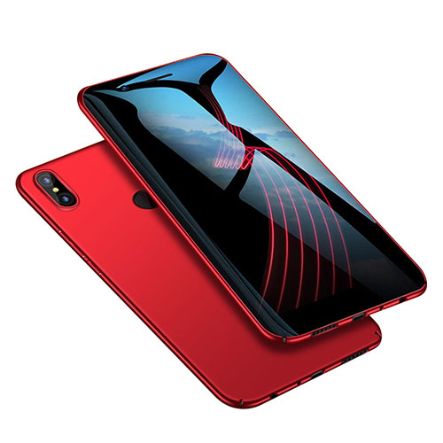 Hard Rigid Plastic Matte Finish Case M02 for Xiaomi Redmi Note 5 AI Dual Camera Red