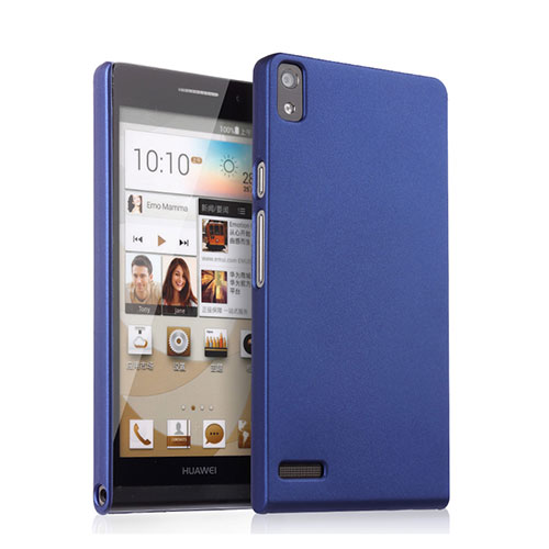 Hard Rigid Plastic Matte Finish Cover for Huawei Ascend P6 Blue