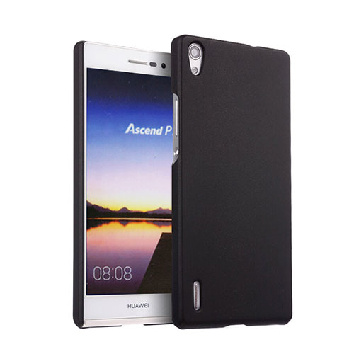 Hard Rigid Plastic Matte Finish Cover for Huawei P7 Dual SIM Black
