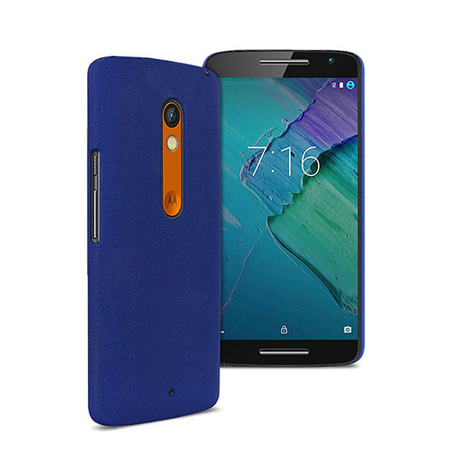 Hard Rigid Plastic Matte Finish Cover for Motorola Moto X Play Blue