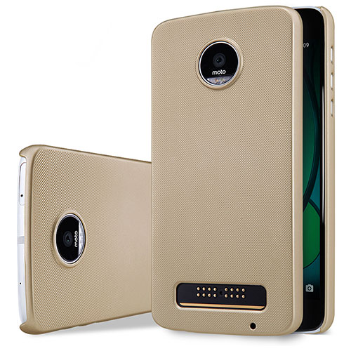 Hard Rigid Plastic Matte Finish Cover for Motorola Moto Z Play Gold