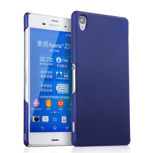 Hard Rigid Plastic Matte Finish Cover for Sony Xperia Z3 Blue