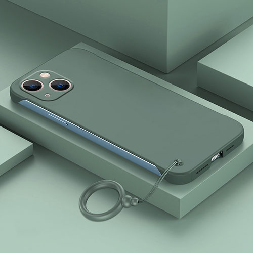 Hard Rigid Plastic Matte Finish Frameless Case Back Cover for Apple iPhone 14 Plus Green