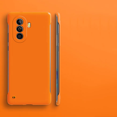 Hard Rigid Plastic Matte Finish Frameless Case Back Cover for Huawei Nova Y70 Plus Orange