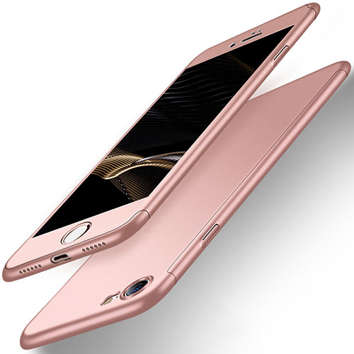 Hard Rigid Plastic Matte Finish Front and Back Case 360 Degrees for Apple iPhone SE3 2022 Rose Gold