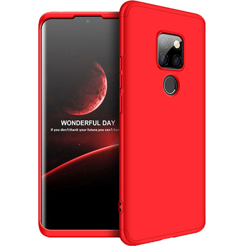 Hard Rigid Plastic Matte Finish Front and Back Cover Case 360 Degrees F01 for Huawei Mate 20 Red