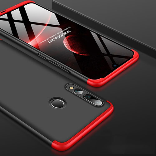 Hard Rigid Plastic Matte Finish Front and Back Cover Case 360 Degrees for Huawei Enjoy 9s Red and Black