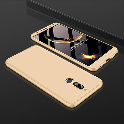 Hard Rigid Plastic Matte Finish Front and Back Cover Case 360 Degrees for Huawei G10 Gold