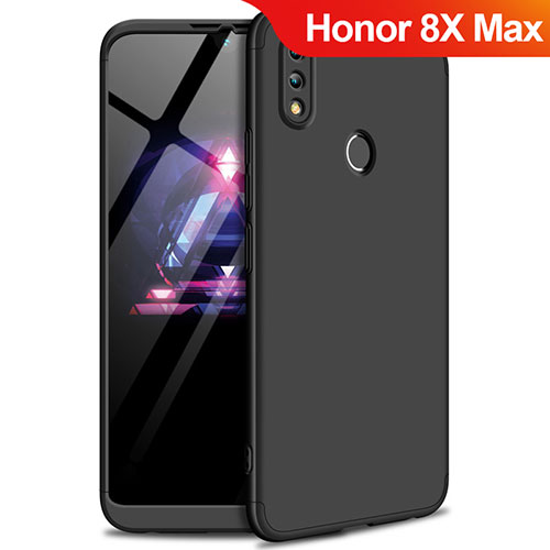 Hard Rigid Plastic Matte Finish Front and Back Cover Case 360 Degrees for Huawei Honor 8X Max Black
