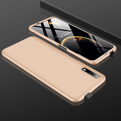Hard Rigid Plastic Matte Finish Front and Back Cover Case 360 Degrees for Huawei Honor 9X Gold