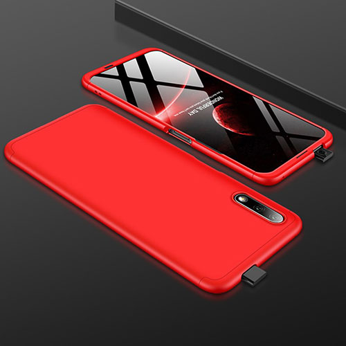 Hard Rigid Plastic Matte Finish Front and Back Cover Case 360 Degrees for Huawei Honor 9X Red