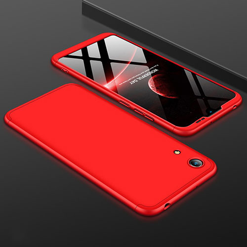 Hard Rigid Plastic Matte Finish Front and Back Cover Case 360 Degrees for Huawei Honor Play 8A Red