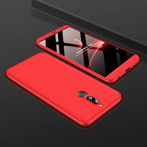 Hard Rigid Plastic Matte Finish Front and Back Cover Case 360 Degrees for Huawei Mate 10 Lite Red