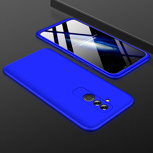 Hard Rigid Plastic Matte Finish Front and Back Cover Case 360 Degrees for Huawei Mate 20 Lite Blue