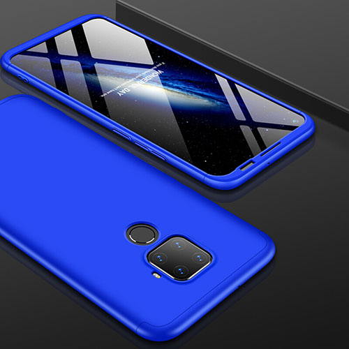 Hard Rigid Plastic Matte Finish Front and Back Cover Case 360 Degrees for Huawei Mate 30 Lite Blue