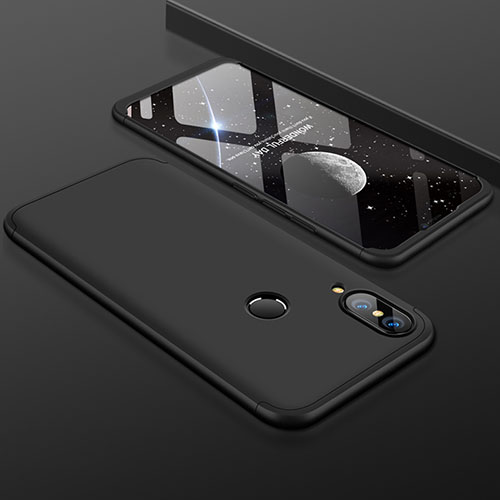 Hard Rigid Plastic Matte Finish Front and Back Cover Case 360 Degrees for Huawei Nova 3e Black