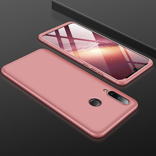 Hard Rigid Plastic Matte Finish Front and Back Cover Case 360 Degrees for Huawei P30 Lite Rose Gold