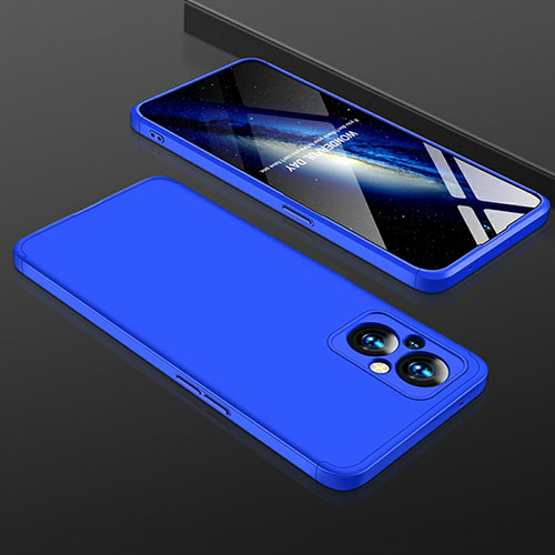 Hard Rigid Plastic Matte Finish Front and Back Cover Case 360 Degrees for OnePlus Nord N20 5G Blue