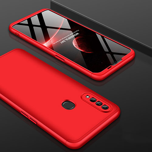 Hard Rigid Plastic Matte Finish Front and Back Cover Case 360 Degrees for Oppo A31 Red