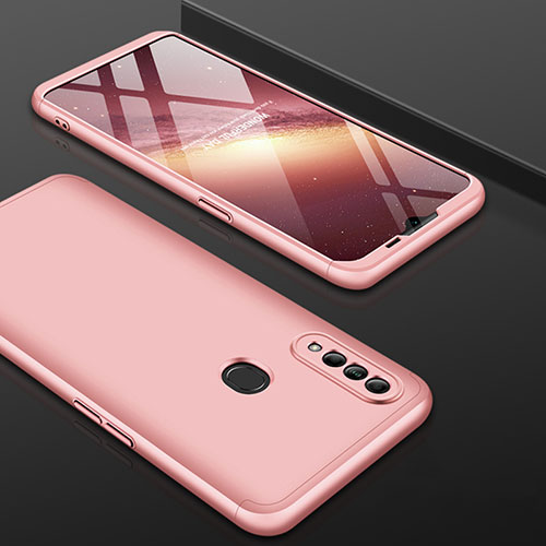Hard Rigid Plastic Matte Finish Front and Back Cover Case 360 Degrees for Oppo A31 Rose Gold