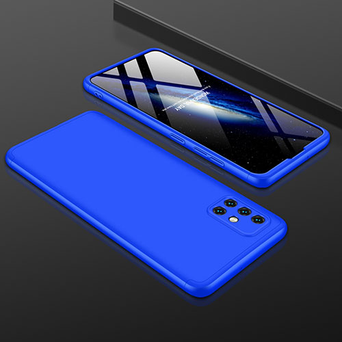 Hard Rigid Plastic Matte Finish Front and Back Cover Case 360 Degrees for Samsung Galaxy A51 5G Blue