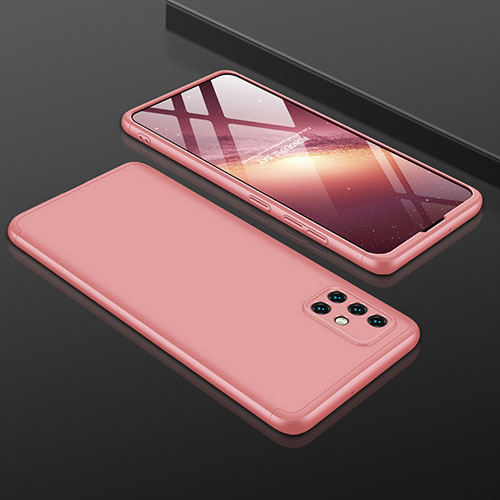 Hard Rigid Plastic Matte Finish Front and Back Cover Case 360 Degrees for Samsung Galaxy A51 5G Rose Gold