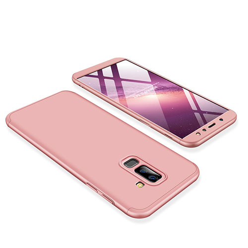 Hard Rigid Plastic Matte Finish Front and Back Cover Case 360 Degrees for Samsung Galaxy A6 Plus Pink