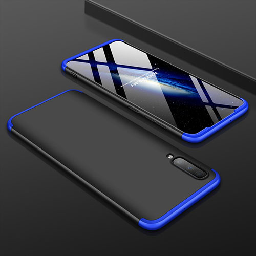 Hard Rigid Plastic Matte Finish Front and Back Cover Case 360 Degrees for Samsung Galaxy A90 5G Blue and Black