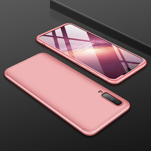 Hard Rigid Plastic Matte Finish Front and Back Cover Case 360 Degrees for Samsung Galaxy A90 5G Rose Gold