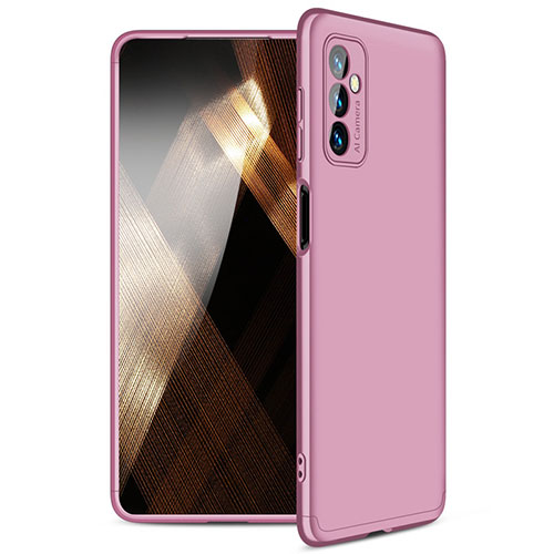 Hard Rigid Plastic Matte Finish Front and Back Cover Case 360 Degrees for Samsung Galaxy M52 5G Rose Gold