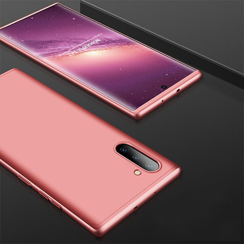 Hard Rigid Plastic Matte Finish Front and Back Cover Case 360 Degrees for Samsung Galaxy Note 10 5G Rose Gold