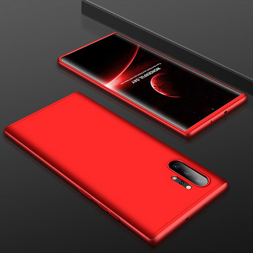 Hard Rigid Plastic Matte Finish Front and Back Cover Case 360 Degrees for Samsung Galaxy Note 10 Plus 5G Red