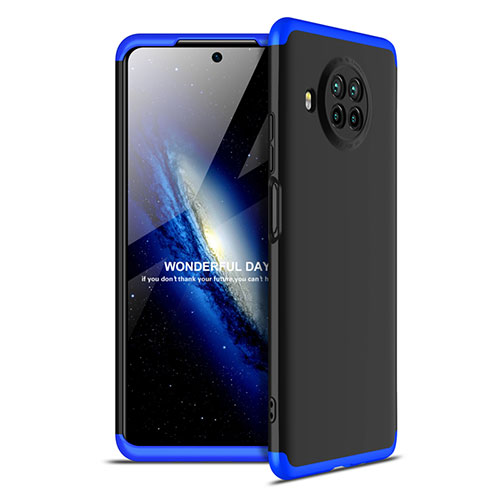 Hard Rigid Plastic Matte Finish Front and Back Cover Case 360 Degrees for Xiaomi Mi 10T Lite 5G Blue and Black