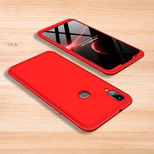 Hard Rigid Plastic Matte Finish Front and Back Cover Case 360 Degrees for Xiaomi Mi Play 4G Red