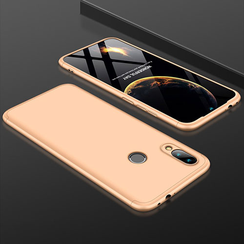 Hard Rigid Plastic Matte Finish Front and Back Cover Case 360 Degrees for Xiaomi Redmi Note 7 Gold