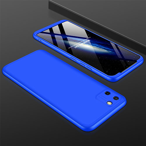 Hard Rigid Plastic Matte Finish Front and Back Cover Case 360 Degrees M01 for Realme C11 Blue