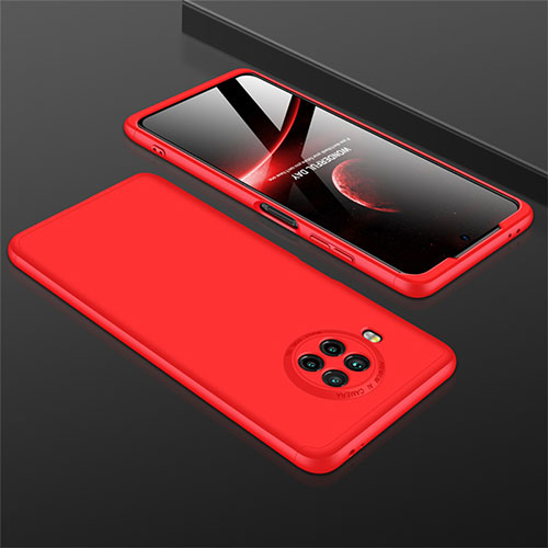 Hard Rigid Plastic Matte Finish Front and Back Cover Case 360 Degrees M01 for Xiaomi Mi 10T Lite 5G Red
