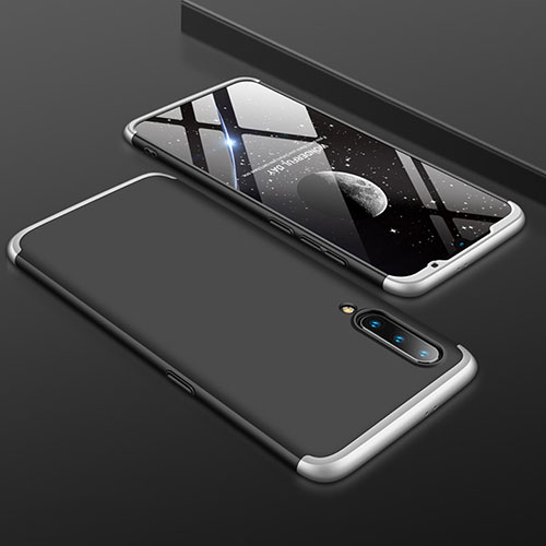 Hard Rigid Plastic Matte Finish Front and Back Cover Case 360 Degrees M01 for Xiaomi Mi 9 Pro 5G Silver and Black