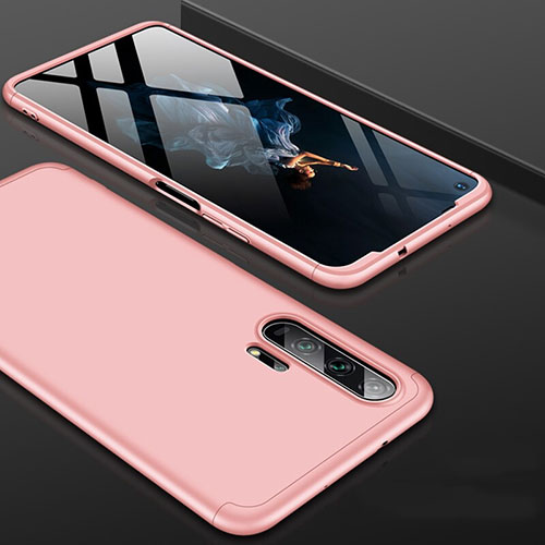 Hard Rigid Plastic Matte Finish Front and Back Cover Case 360 Degrees P01 for Huawei Honor 20 Pro Rose Gold
