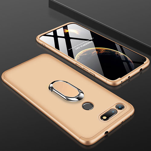 Hard Rigid Plastic Matte Finish Front and Back Cover Case 360 Degrees P01 for Huawei Honor View 20 Gold