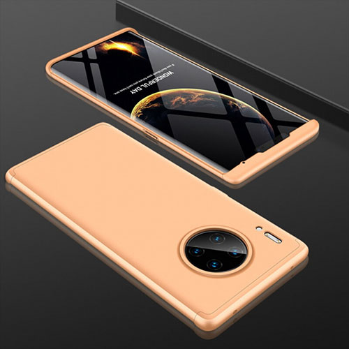 Hard Rigid Plastic Matte Finish Front and Back Cover Case 360 Degrees P01 for Huawei Mate 30 Gold