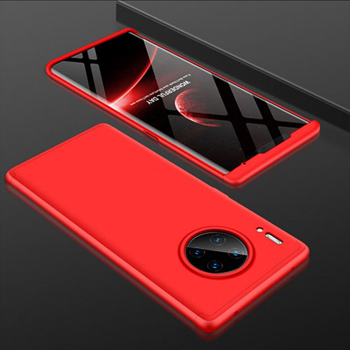 Hard Rigid Plastic Matte Finish Front and Back Cover Case 360 Degrees P01 for Huawei Mate 30 Pro 5G Red