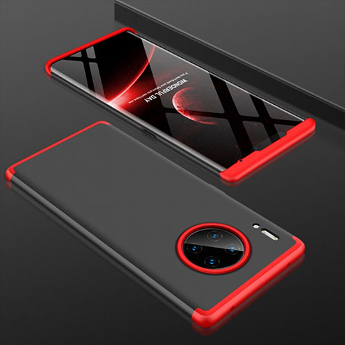 Hard Rigid Plastic Matte Finish Front and Back Cover Case 360 Degrees P01 for Huawei Mate 30E Pro 5G Red and Black