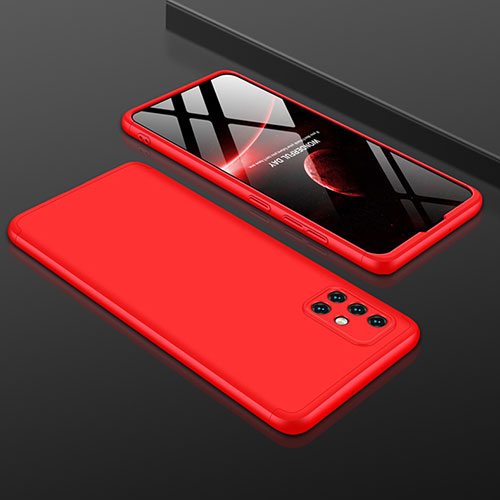 Hard Rigid Plastic Matte Finish Front and Back Cover Case 360 Degrees P01 for Samsung Galaxy A51 5G Red