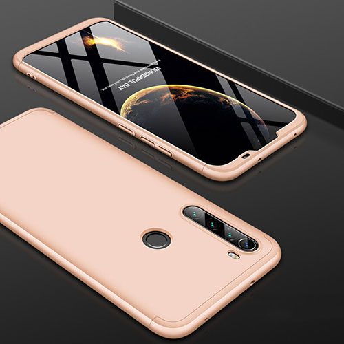 Hard Rigid Plastic Matte Finish Front and Back Cover Case 360 Degrees P01 for Xiaomi Redmi Note 8 Gold