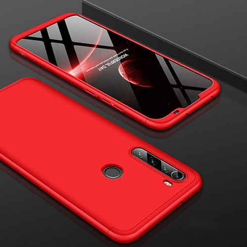 Hard Rigid Plastic Matte Finish Front and Back Cover Case 360 Degrees P01 for Xiaomi Redmi Note 8 Red