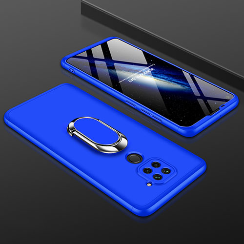 Hard Rigid Plastic Matte Finish Front and Back Cover Case 360 Degrees P01 for Xiaomi Redmi Note 9 Blue