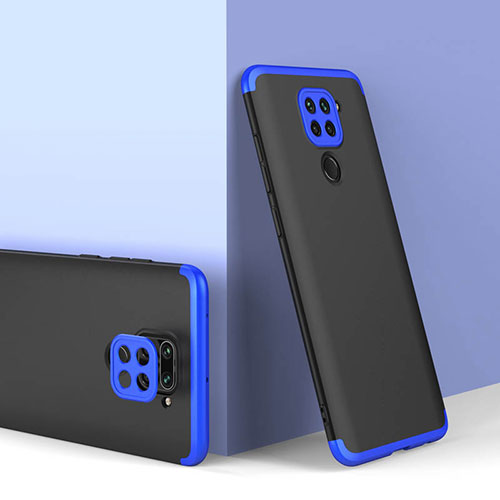 Hard Rigid Plastic Matte Finish Front and Back Cover Case 360 Degrees P02 for Xiaomi Redmi 10X 4G Blue and Black